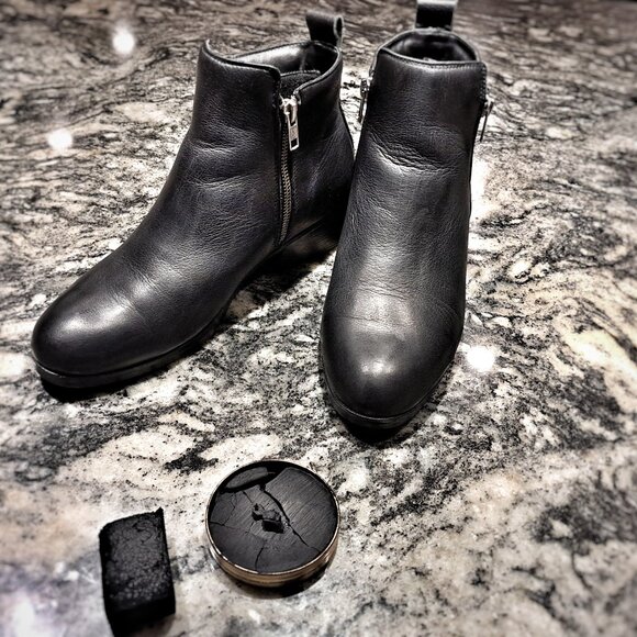 Nine West leather wedge ankle booties - Picture 3 of 12
